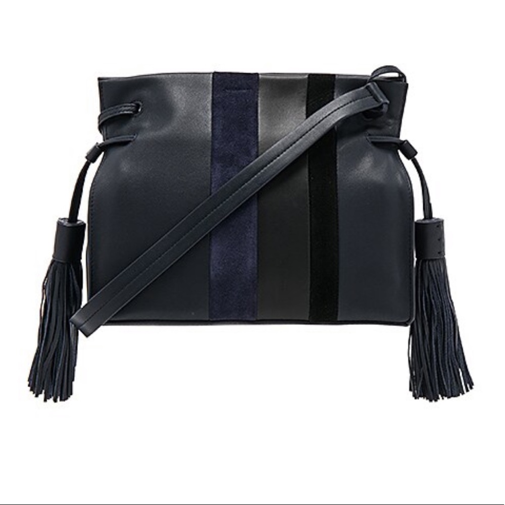 Allsaints Crossbody Tassle Bag - Navy